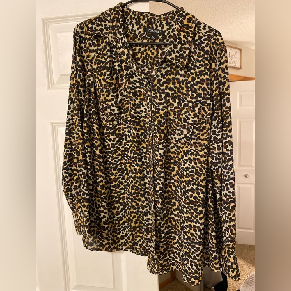 leopard print dress button up